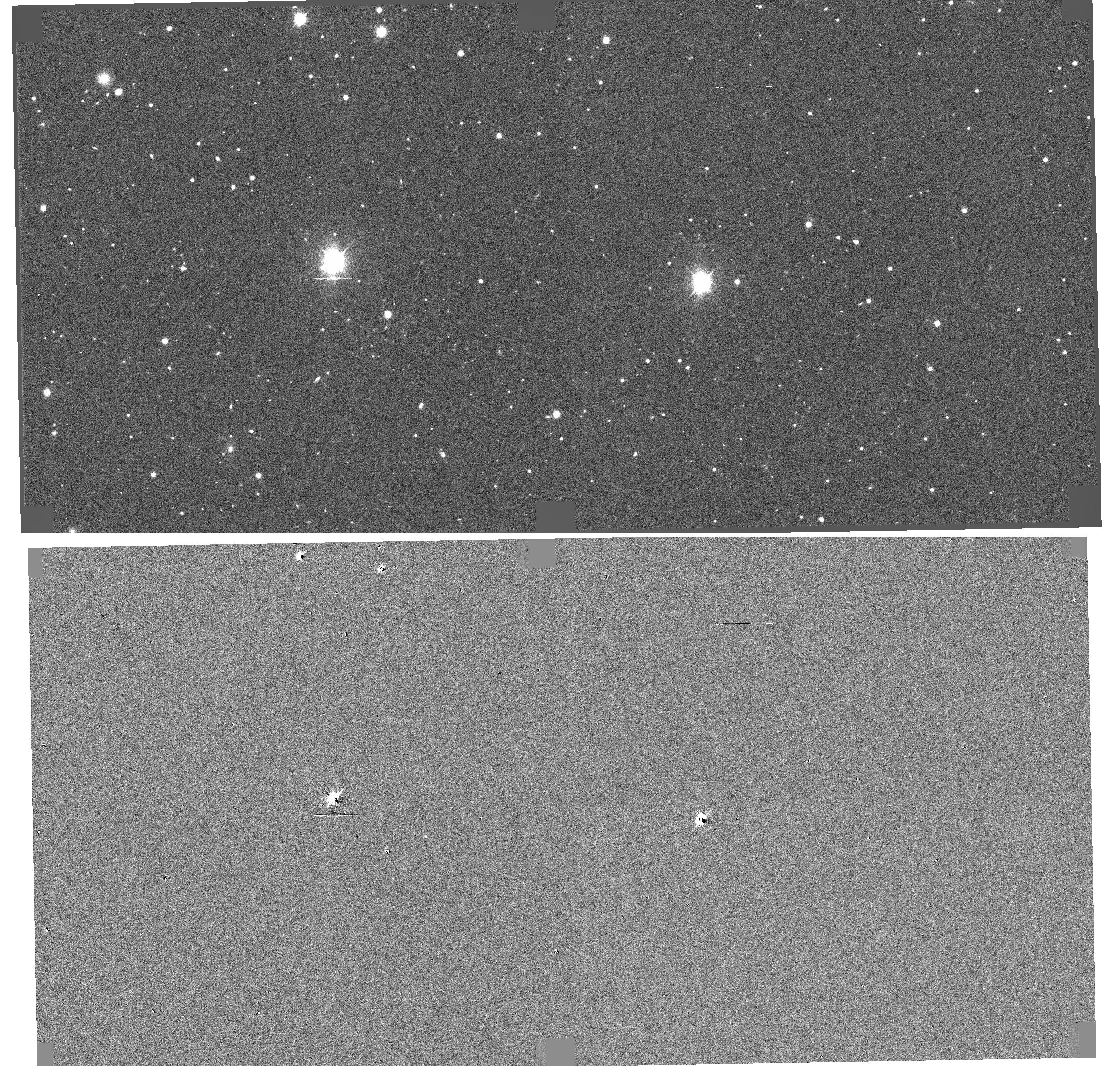 Calibrated exposure and difference image for DECam visit 410985, CCD 25